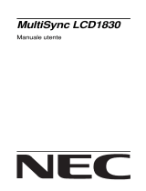 NEC MultiSync® LCD1830BK Manuale del proprietario