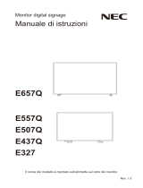 NEC MultiSync® E437Q Manuale del proprietario