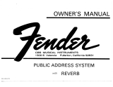 Fender Public Address System Manuale del proprietario