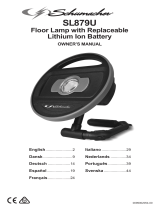 Schumacher SL879U Floor Lamp with Replaceable Lithium Ion Battery Manuale del proprietario