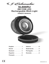 Schumacher SL886RU 6W COB LED Rechargeable Flood Light with Magnetic Base Manuale del proprietario