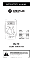 Greenlee DM-40 Digital Multimeter (Europe) Manuale utente