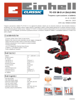 EINHELL TC-CD 18-2 Li-i (2x1,5 Ah) Product Sheet