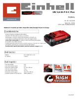 EINHELL 18V 2,6Ah P-X-C Plus Product Sheet