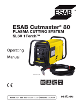 ESAB Cutmaster 80 Plasma Cutting System Manuale utente