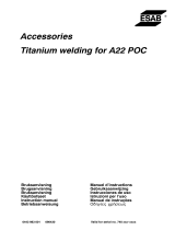 ESAB POB, POC - Accessories titanium welding Manuale utente