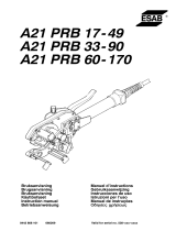 ESAB A21 PRB 60-170 Manuale utente