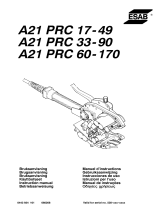 ESAB A21 PRC 60-170 Manuale utente