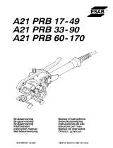ESAB A21 PRB 60-170 Manuale utente