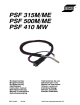 ESAB PSF 315M/ME, PSF 500M/ME, PSF 410 MW Manuale utente
