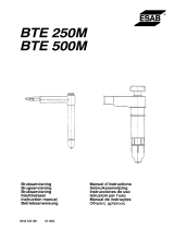 ESAB BTE 250M, BTE 500M Manuale utente