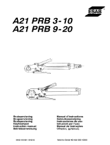 ESAB PRB 3-10, A21 PRB 9-20 - A21 PRB 3-10, A21 PRB 9-20 Manuale utente