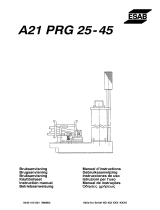ESAB PRG 25, PRG 45 A21 PRG 25, A21 PRG 45 Manuale utente