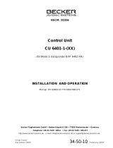 Becker CU6401 Manuale utente