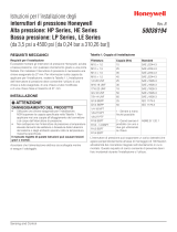 Honeywell Istruzioni per l'installazione degli interruttori di pressione Honeywell Alta pressioneHP Series, HE Series Bassa pressioneLP Series, LE Series (da 3,5 psi a 4500 psi [da 0,24 bar a 310,26 bar]) Guida d'installazione