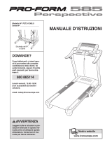 ProForm 585 Perspective Treadmill Manuale del proprietario