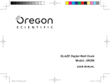 Oregon Scientific radio controlled GLAZE digital wall clock black Manuale del proprietario