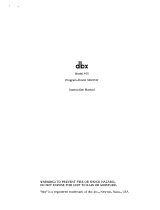 dbx 400 Manuale del proprietario