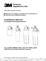 3M High Flow Series Cold Beverage Water Filtration System BEV195, 5616402, 3 um NOM, 5 gpm, 54000 gal, 0.4 ft3, 1/Case Istruzioni per l'uso