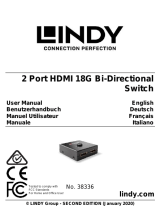 Lindy 2 Port HDMI 18G Bi-Directional Switch Manuale utente