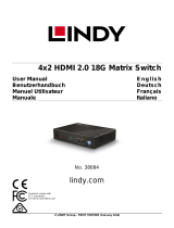 Lindy 4x2 HDMI 18G Matrix Switch Manuale utente