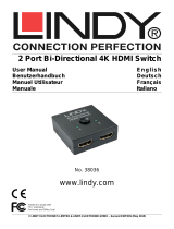 Lindy 2 Port HDMI 10.2G Bi-directional Switch Manuale utente