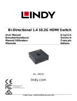 Lindy 2 Port HDMI 10.2G Bi-directional Switch Manuale utente