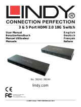 Lindy 3 Port HDMI 2.0 18G Switch Manuale utente