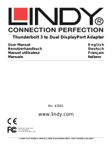 Lindy Thunderbolt 3 To Dual DisplayPort 1.2 Converter Adapter Manuale utente