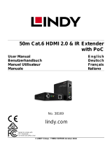 Lindy 50m Cat.6 HDMI 2.0 18G & IR Extender Manuale utente