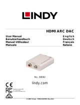 Lindy HDMI ARC DAC - Converts HDMI ARC to Analogue Audio Manuale utente