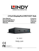 Lindy 2 Port DisplayPort 1.2 MST/SST Hub Manuale utente