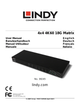 Lindy 4x4 HDMI 2.0 18G Matrix Switch Guida d'installazione