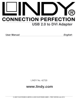 Lindy USB 2.0 to DVI-I Adapter Converter Manuale utente