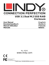 Lindy USB 3.1 Gen 2 Dual M.2 SSD RAID Enclosure Manuale utente