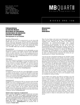 MB QUART DKE108 Manuale del proprietario