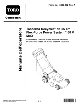 Toro Flex-Force Power System 60V MAX 55cm Recycler Lawn Mower Manuale utente