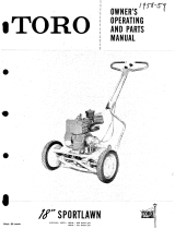 Toro 18" Sportlawn Lawnmower Manuale utente
