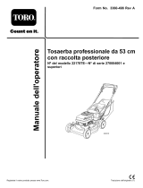 Toro 53cm Heavy-Duty Rear Bagger Lawn Mower Manuale utente