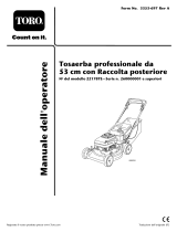 Toro 53cm Heavy-Duty Rear Bagger Lawnmower Manuale utente