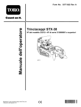 Toro STX-38 Stump Grinder Manuale utente
