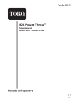 Toro 824 Power Throw Snowthrower Manuale utente