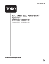 Toro 924 Power Shift Snowthrower Manuale utente
