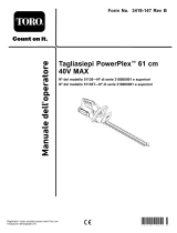 Toro PowerPlex 61cm 40V MAX Hedge Trimmer Manuale utente
