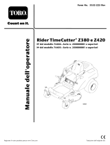 Toro TimeCutter Z380 Riding Mower Manuale utente