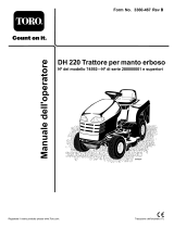 Toro DH 220 Lawn Tractor Manuale utente