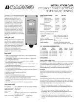 Robertshaw Ranco ETC Single Stage Electronic Temperature Control Manuale utente