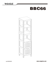 VASAGLE Bathroom Tall Cabinet, Linen Tower, Floor Storage Cupboard, Manuale utente