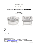 Caso vacuum freshness container square - set of 4 Istruzioni per l'uso