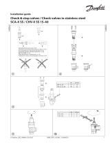 Danfoss Check & stop valves / Check valves in stainless steel SCA-X SS / CHV-X SS 15-40 Guida d'installazione